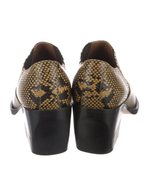 Chloé Leather Animal Print Western Boots