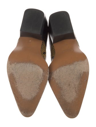 Chloé Leather Animal Print Western Boots
