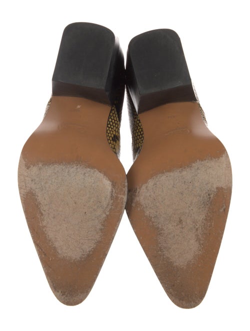 Chloé Leather Animal Print Western Boots