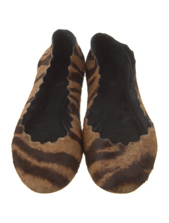 Chloé Ponyhair Animal Print Ballet Flats