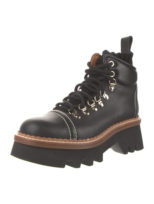 Chloé Leather Combat Boots