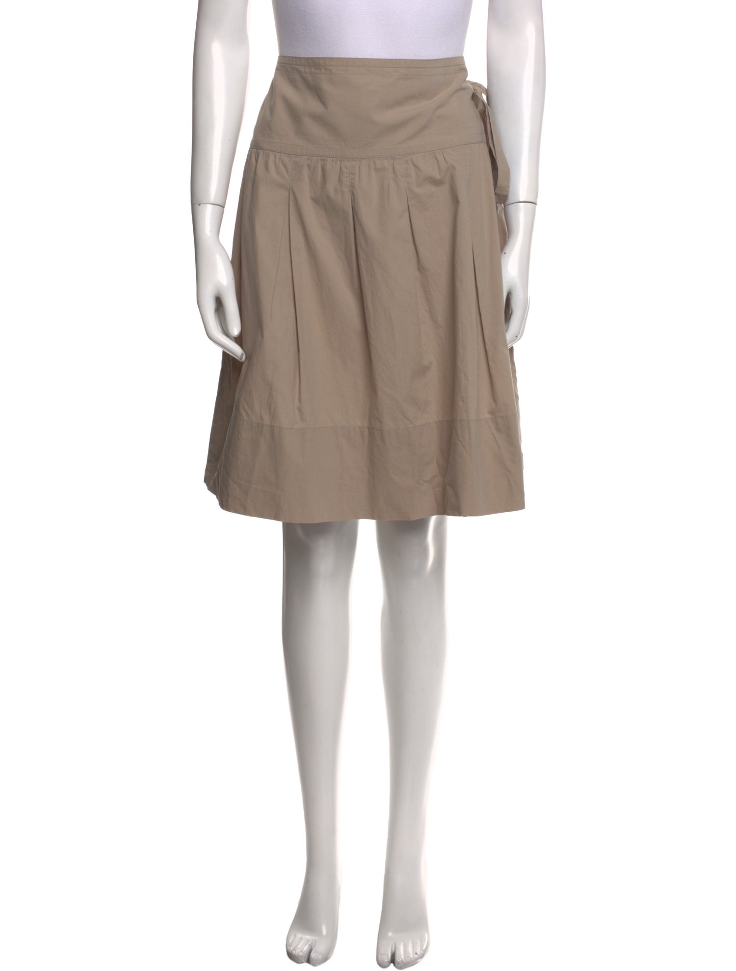 Chloé Pleated Accents Knee-Length Skirt