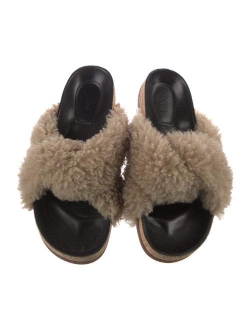 Chloé Shearling Slides