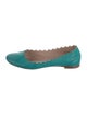 Chloé Leather Scalloped Accent Ballet Flats
