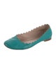Chloé Leather Scalloped Accent Ballet Flats