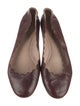 Chloé Leather Scalloped Accent Ballet Flats