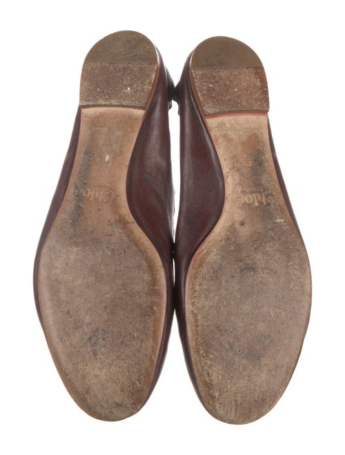 Chloé Leather Scalloped Accent Ballet Flats