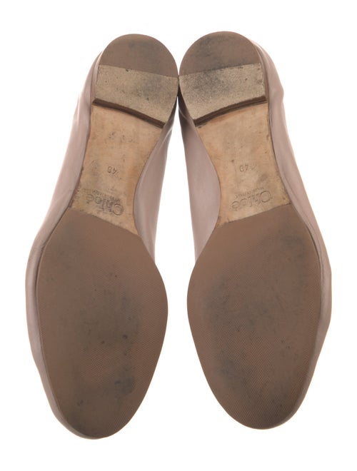 Chloé Leather Scalloped Accent Ballet Flats