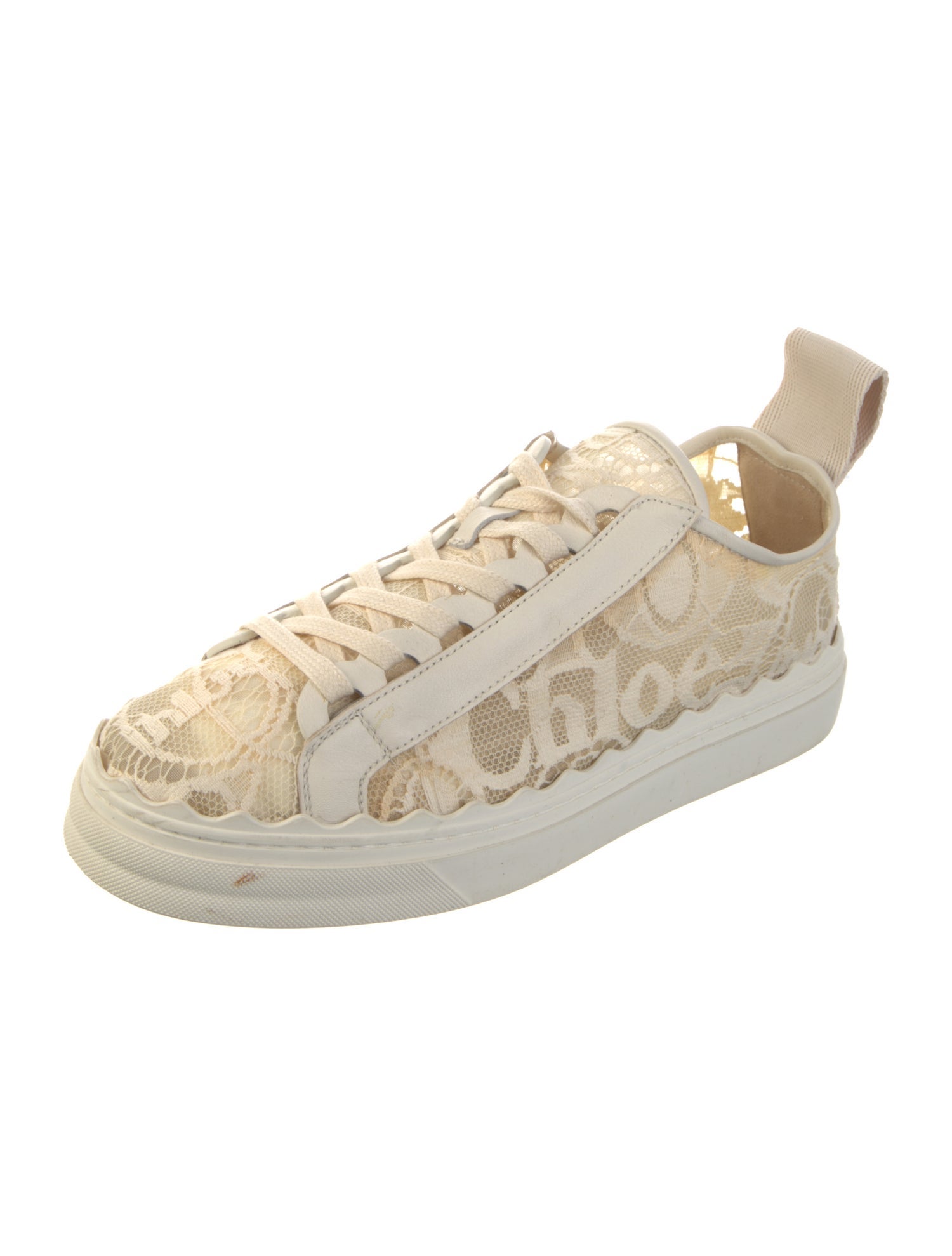 Chloé Lace Lace Pattern Sneakers