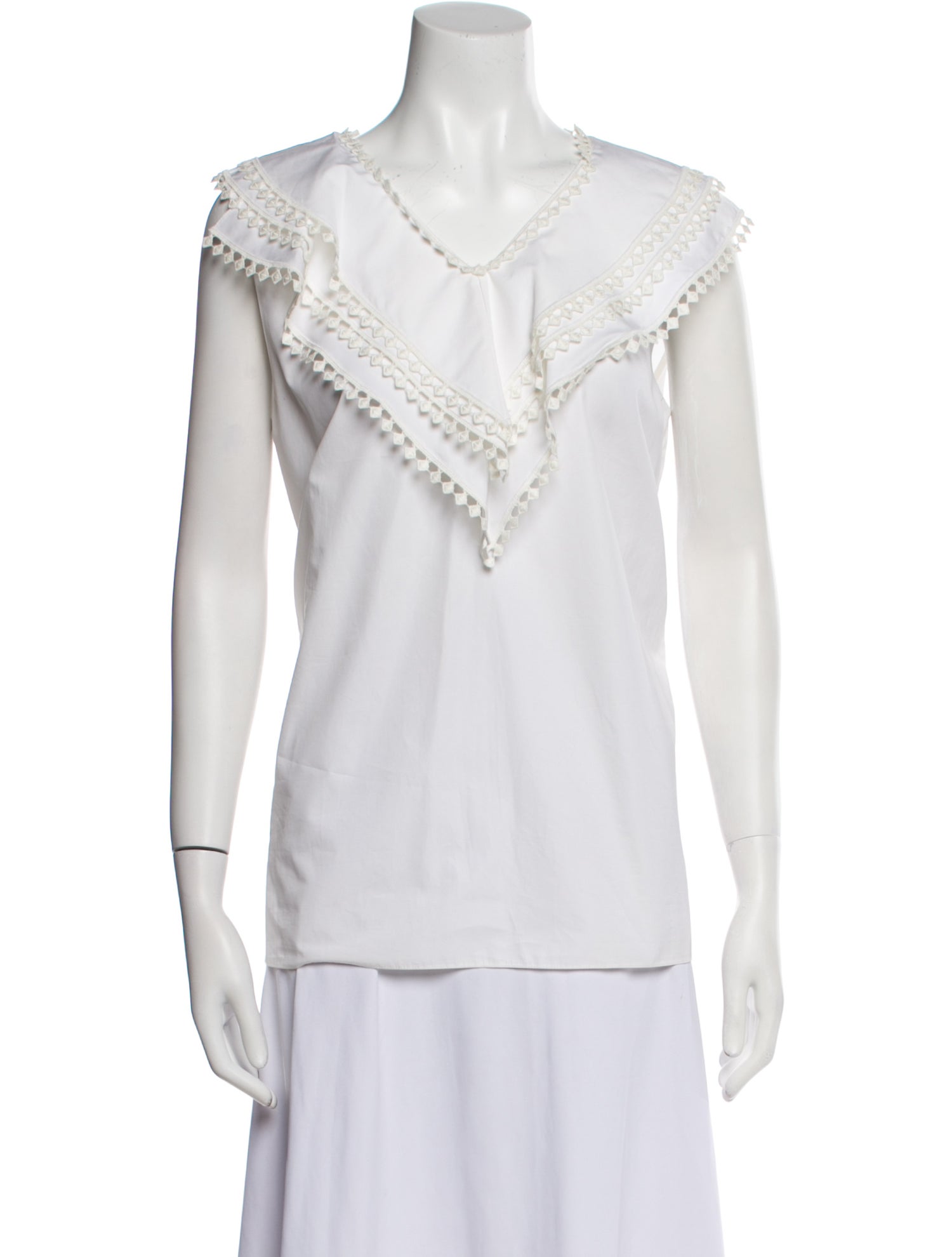 Chloé V-Neck Sleeveless Blouse