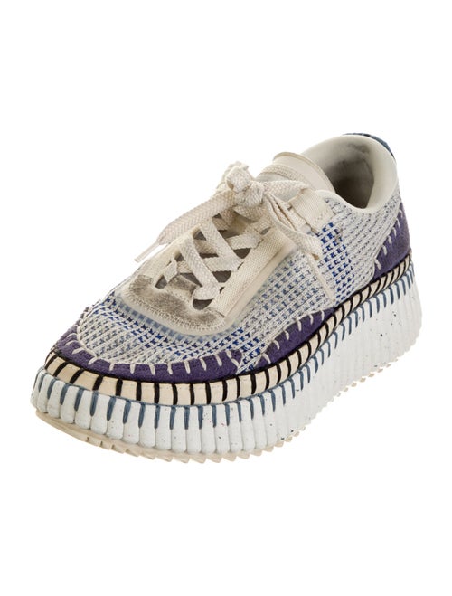 Chloé Patterned Whipstitch Trim Sneakers