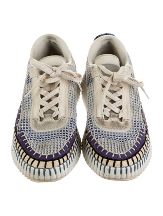 Chloé Patterned Whipstitch Trim Sneakers