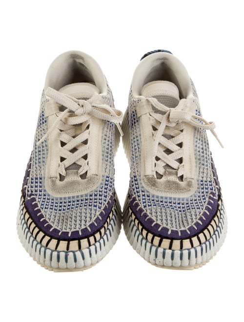 Chloé Patterned Whipstitch Trim Sneakers