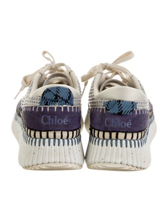 Chloé Patterned Whipstitch Trim Sneakers
