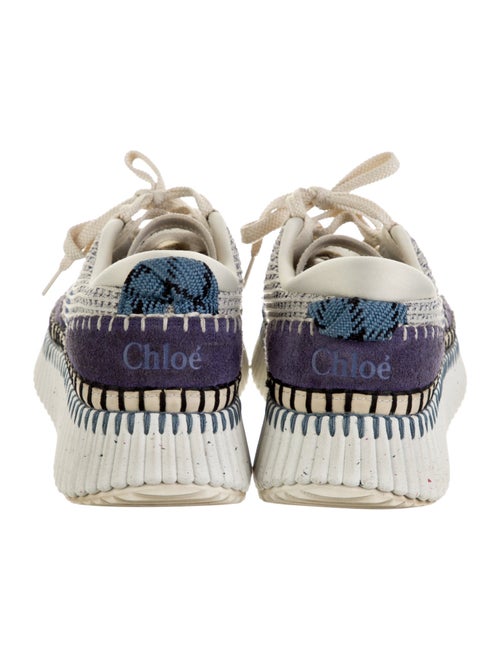 Chloé Patterned Whipstitch Trim Sneakers