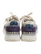 Chloé Patterned Whipstitch Trim Sneakers