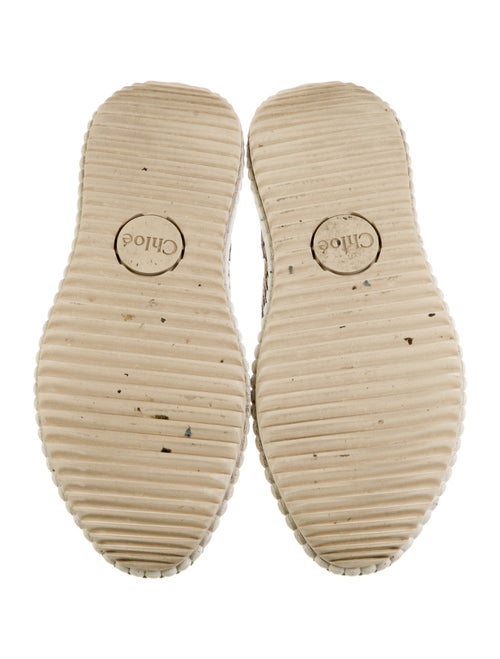 Chloé Patterned Whipstitch Trim Sneakers