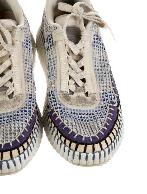 Chloé Patterned Whipstitch Trim Sneakers