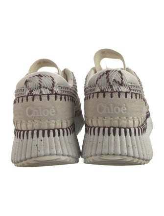 Chloé Printed Whipstitch Trim Sneakers