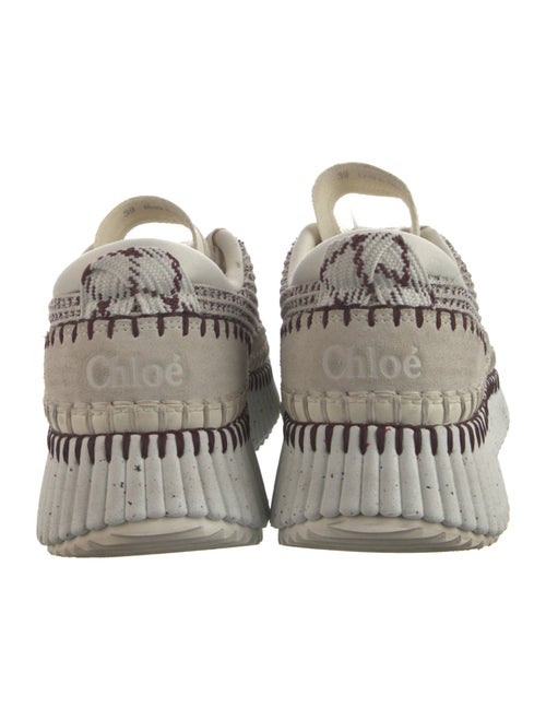 Chloé Printed Whipstitch Trim Sneakers