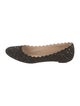 Chloé Suede Studded Accents Ballet Flats