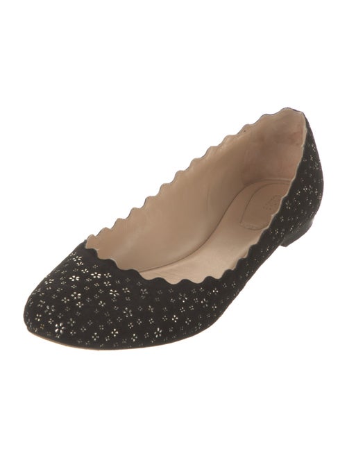 Chloé Suede Studded Accents Ballet Flats