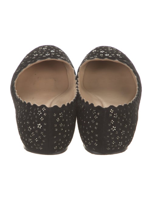 Chloé Suede Studded Accents Ballet Flats