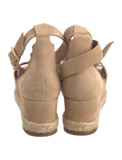 Chloé Suede Scalloped Accent Espadrilles