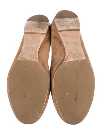 Chloé Suede Scalloped Accent Ballet Flats
