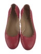 Chloé Leather Scalloped Accent Ballet Flats