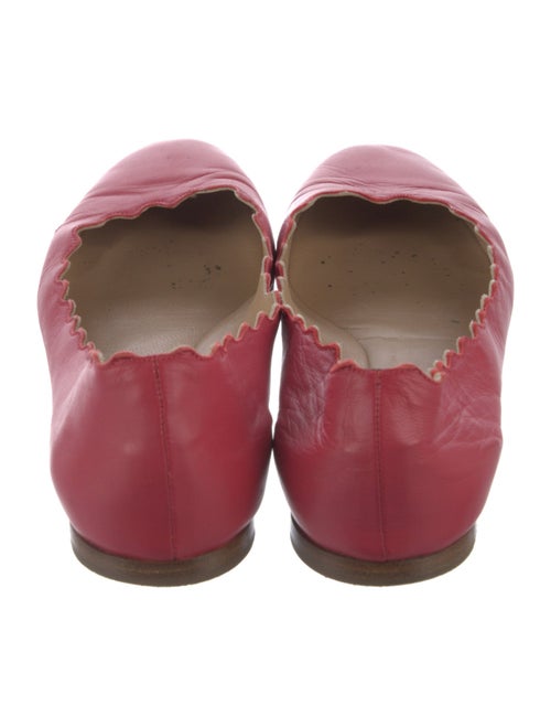 Chloé Leather Scalloped Accent Ballet Flats