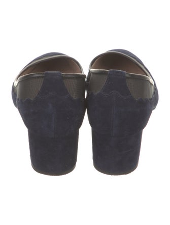 Chloé Suede Scalloped Accent Pumps