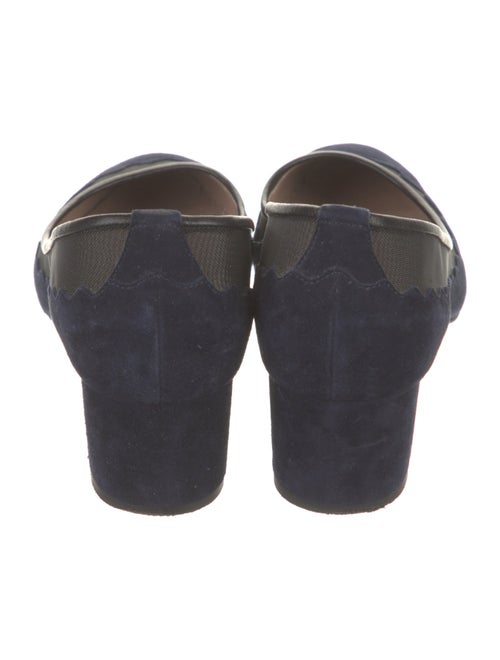 Chloé Suede Scalloped Accent Pumps