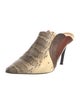 Chloé Embossed Leather Animal Print Mules