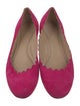 Chloé Suede Scalloped Accent Flats
