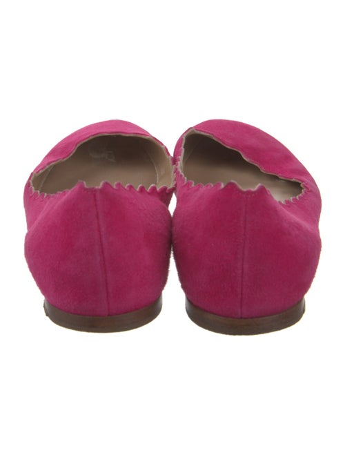 Chloé Suede Scalloped Accent Flats