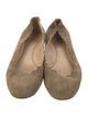 Chloé Suede Scalloped Accent Ballet Flats
