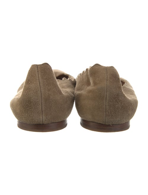 Chloé Suede Scalloped Accent Ballet Flats