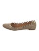 Chloé Suede Scalloped Accent Ballet Flats