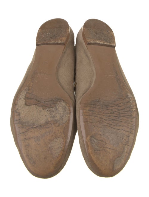 Chloé Suede Scalloped Accent Ballet Flats