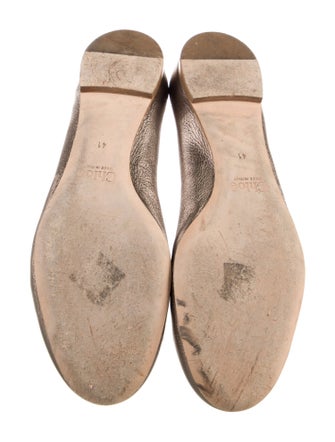 Chloé Leather Scalloped Accent Ballet Flats