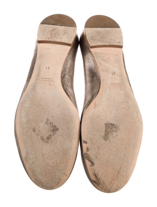 Chloé Leather Scalloped Accent Ballet Flats
