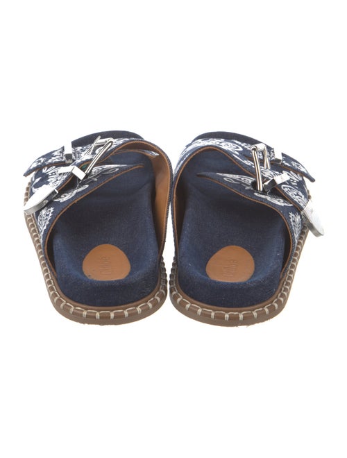 Chloé Denim Printed Slides