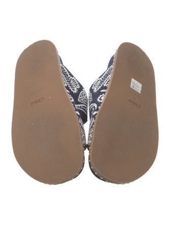 Chloé Denim Printed Slides