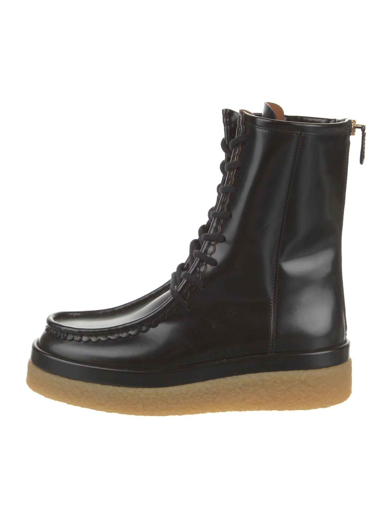 Chloé Patent Leather Combat Boots