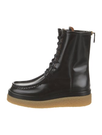 Chloé Patent Leather Combat Boots