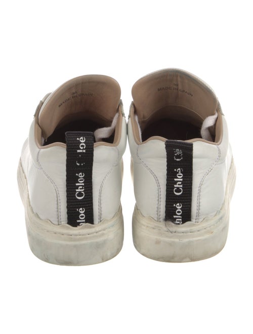 Chloé Leather Scalloped Accent Sneakers