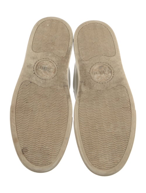 Chloé Leather Scalloped Accent Sneakers