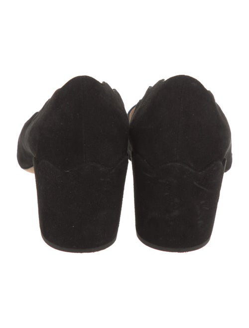 Chloé Suede Scalloped Accent Pumps