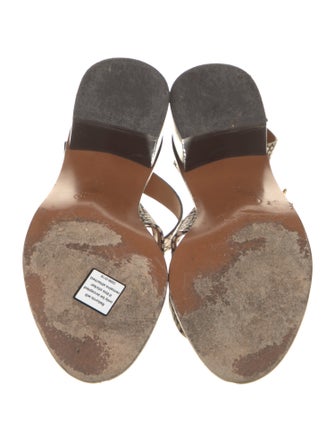 Chloé Leather Animal Print Sandals